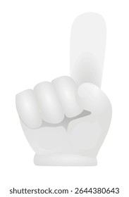 One finger sign. vector illustration