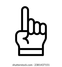 one finger vector icon on white background