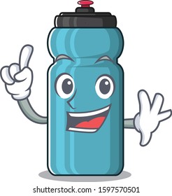 One Finger water bottle Scroll in mascot cartoon character style
