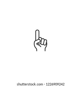 one fingers line icon