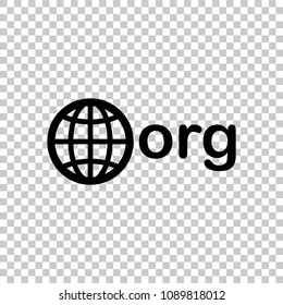 one of first domains for non-profit organization, globe and org. On transparent background.