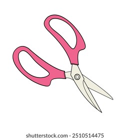 Tijeras de una floristería sobre fondo blanco
