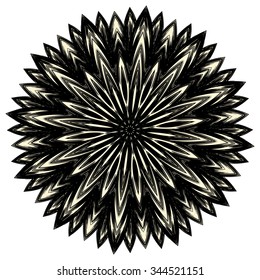 One flower isolated on white background. Well implemented. Vector.