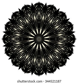 One flower isolated on white background. Well implemented. Vector.