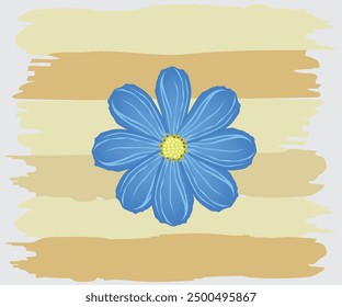 One flower with off white color background