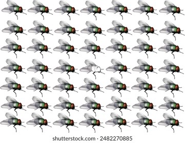 Una mosca que sobresale de la multitud va de manera diferente