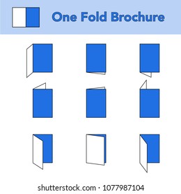 One fold brochure - Folding Paper Vectors
