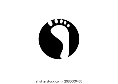 one foot as a symbol vector illustration design