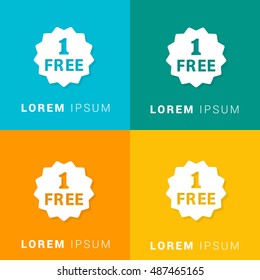 One Free Four Color Material Designed Icon / Logo