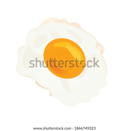 One fried egg. vector illustration