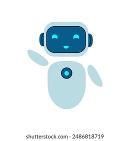  one Friendly Robot Waving Illustration