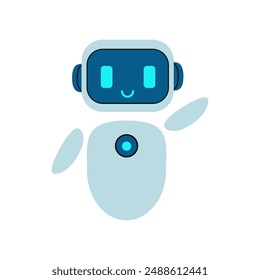  one Friendly Robot Waving Illustration