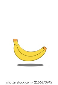 un vector de banana dulce de fruta sobre fondo blanco 