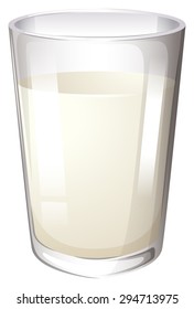 One glass filled with fresh milk