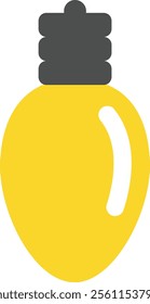One glowing light bulb isolate