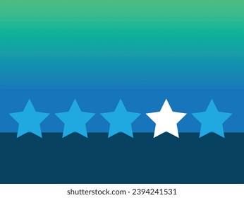 One glowing star standing among other dim stars on green pastel color background