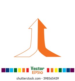 One goal. The two arrows are connected in one direction up. Vect