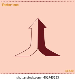 One goal. The two arrows are connected in one direction up. Vect