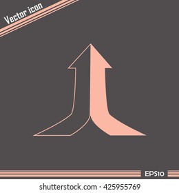 One goal. The two arrows are connected in one direction up. Vect