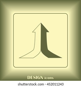 One goal. The two arrows are connected in one direction up. Vect