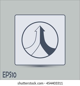 One goal. The two arrows are connected in one direction up. 
