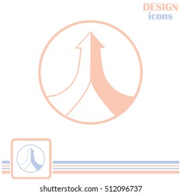 One goal. The two arrows are connected in one direction up. 