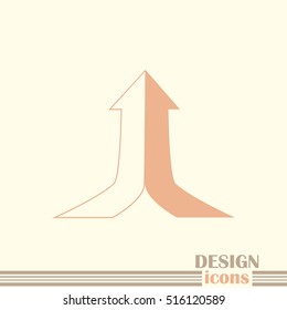 One goal. The two arrows are connected in one direction up. Vect