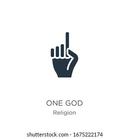 One god icon vector. Trendy flat one god icon from religion collection isolated on white background. Vector illustration can be used for web and mobile graphic design, logo, eps10