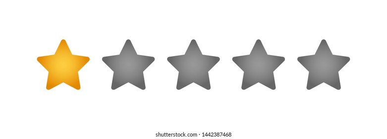 one golden star rating illustration vector