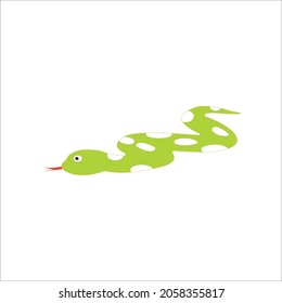 eine grüne Schlange mit Streifen