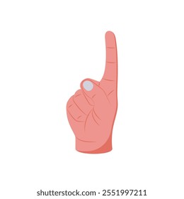 One Hand Gesture Icon, Vector illustration