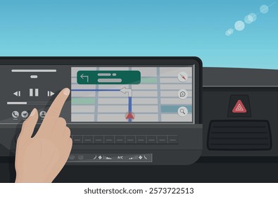 one hand operated car gps navigator