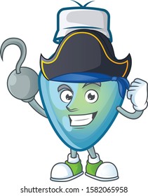 one hand Pirate blue christmas bulb cartoon style