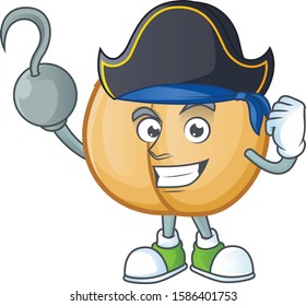 one hand Pirate chickpeas in cartoon style