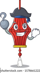 one hand Pirate chinese paper lanterns mascot cartoon style