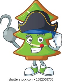 one hand Pirate trees cookies cartoon style