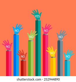 One hand say yes.