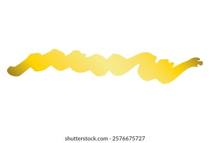 One handwritten brush wavy line with gold gradation