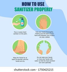 one of the health protocols on how to use hand sanitizer properly