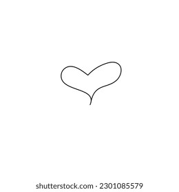One heart, black and white.