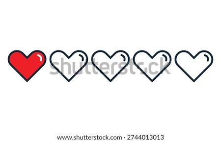 One Heart Rating Achievement Level Graphic
