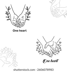 One Heartbeat, Couple Hand Drawing Illustration