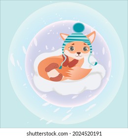 One heroic fox in the snow