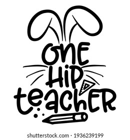 One Hip Teacher - Lettering poster with text for self quarantine Easter. Cute hand drawn rabbit for easter egg hunt. 2021 Easter cancelled.