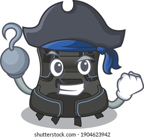one hook hands Pirate character scuba buoyancy compensator cartoon design