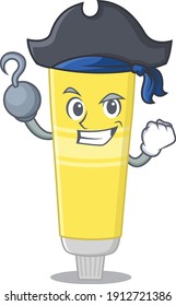 ein Haken Hände Pirate Charakter Haarfärbemittel Cartoon Design. Vektorgrafik