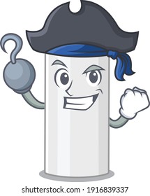 one hook hands Pirate character hair spray cartoon design. Vector illustration