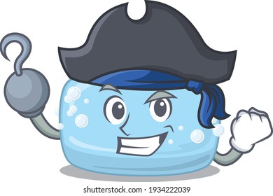 one hook hands Pirate character, soap cartoon design. Vector illustration