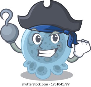 manos ganadoras Diseño de caricatura de paraguas del personaje pirata. Ilustración del vector