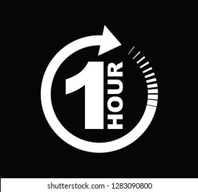 One Hour Arrow Icon